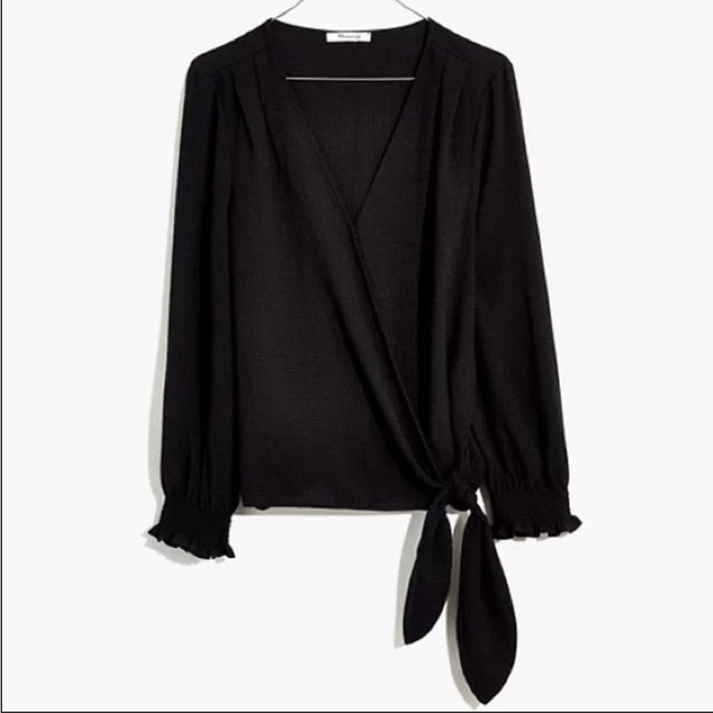 SALE🎊Madewell Smocked Sleeve Wrap Top